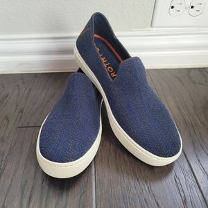 Rothy's Navy Herringbone Merino Sneakers